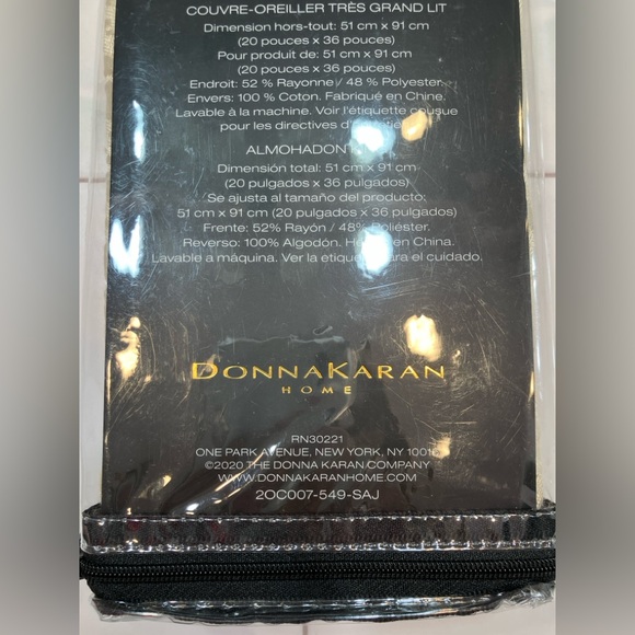 NIP Donna Karan Home "GOLD DUST COLLECTION" King Pillow Sham - Picture 4 of 7